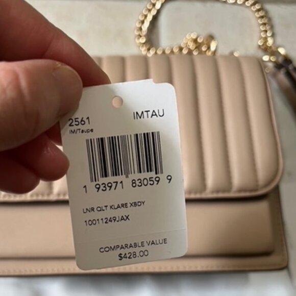 Coach Klare Crossbody Bag With Linear Quilting Taupe Leather - Picture 7 of 11